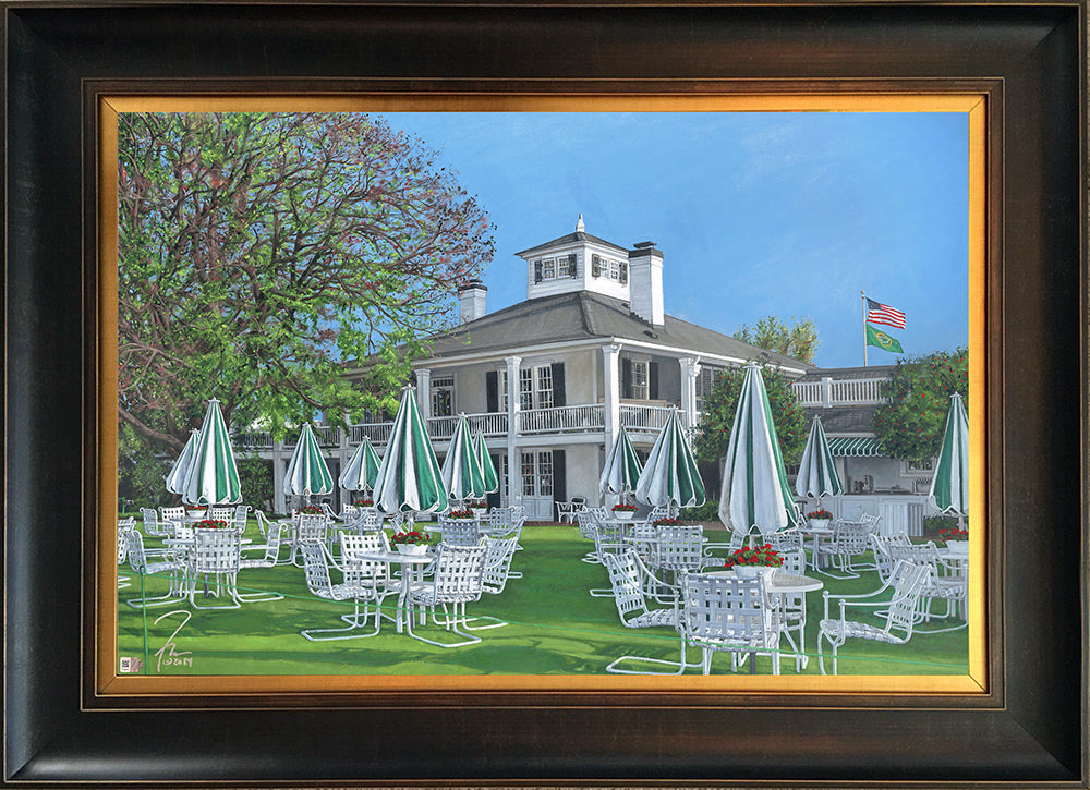 Justyn Farano - Augusta National Clubhouse - Artist-Enhanced Giclée