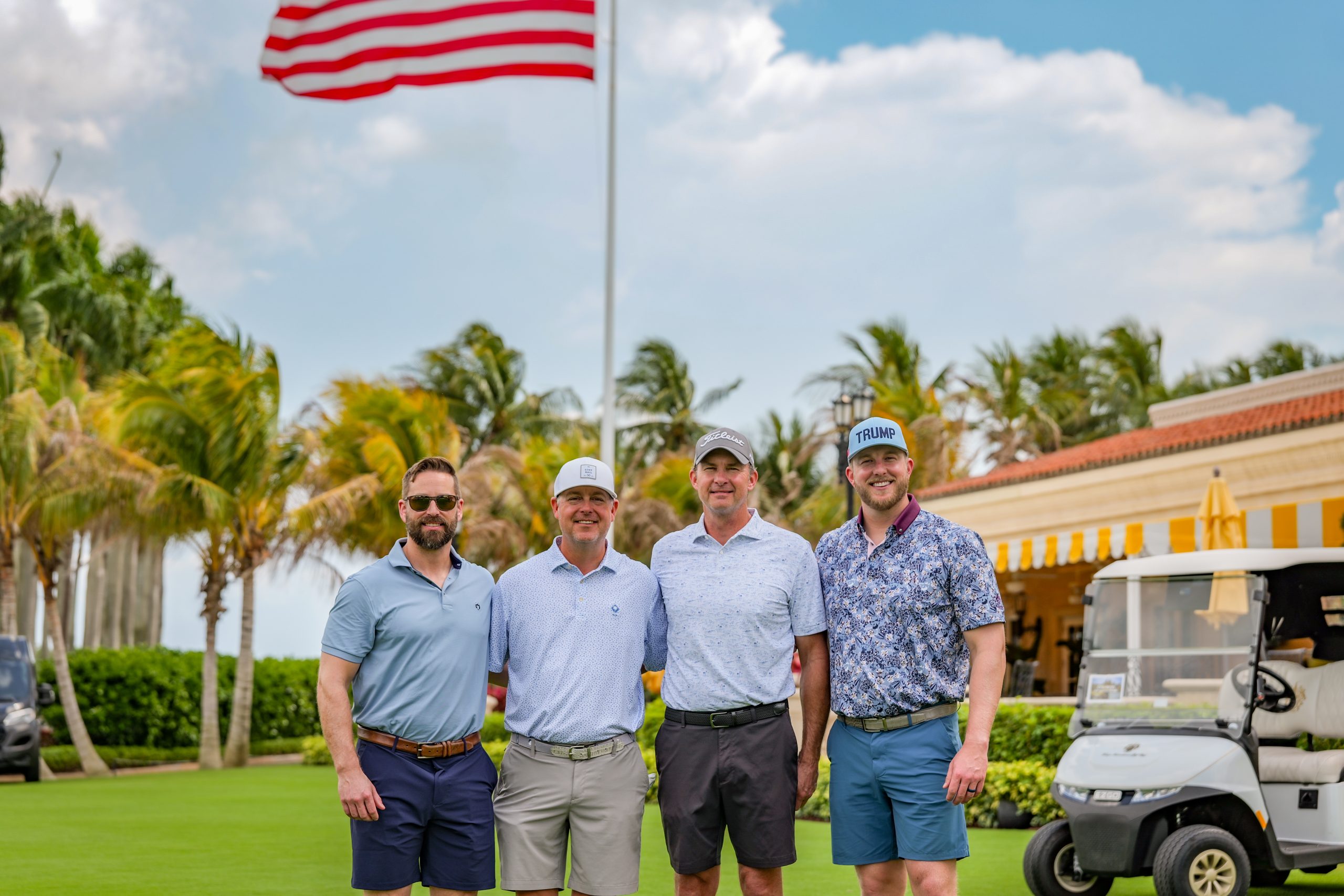 Supporters gathered at the Warrior’s Journey Classic under the flag at Mayacoo Lakes