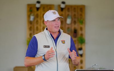 A TWJG leader speaking during a gathering
